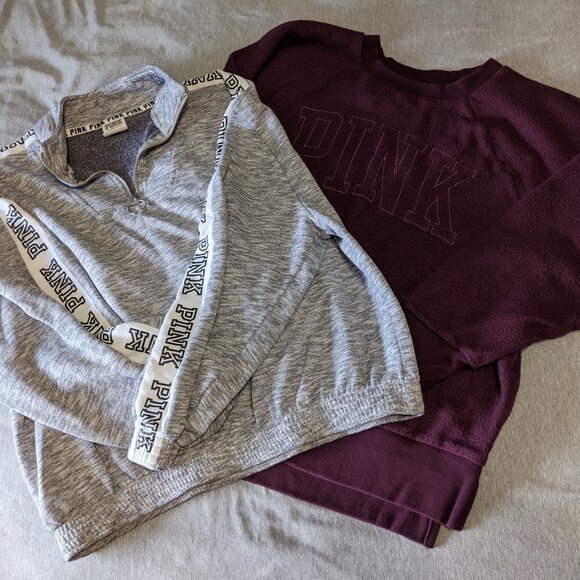 Set of 2 PINK sweatshirts juniors XS, S - Picture 1 of 5